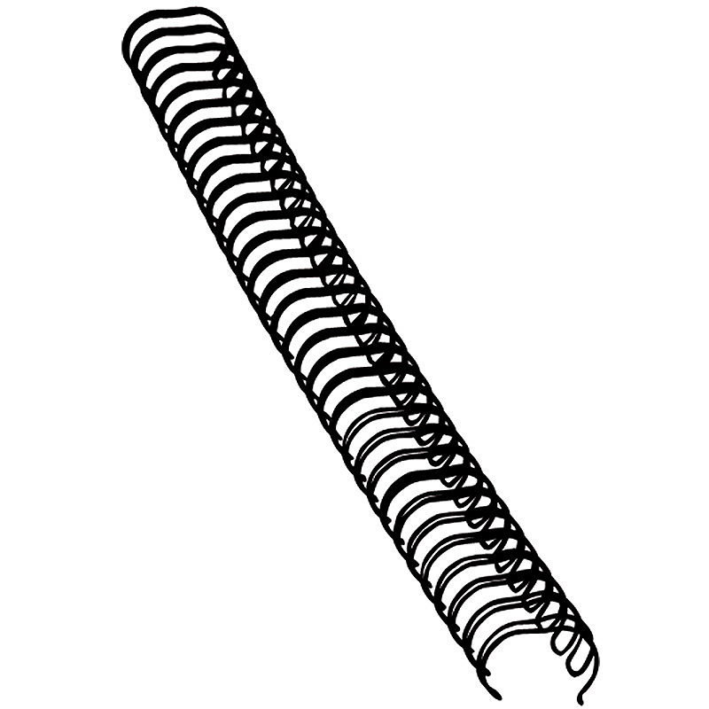 Metal Spiralryg 100st 10mm Sort