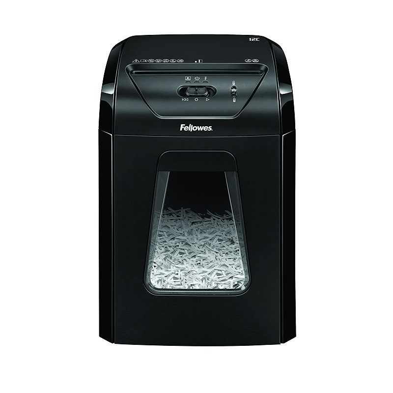 Fellowes Powershred 12C papirmakulator Krydsmakulering 22,5 cm Sort