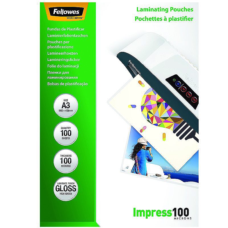 Lamineringslommer A3 100 x 100 Micron Blank