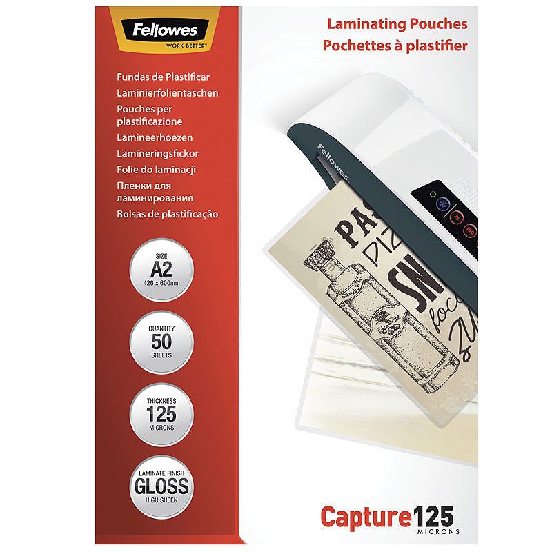 Lamineringslommer A2 50 x 125 Micron Blank