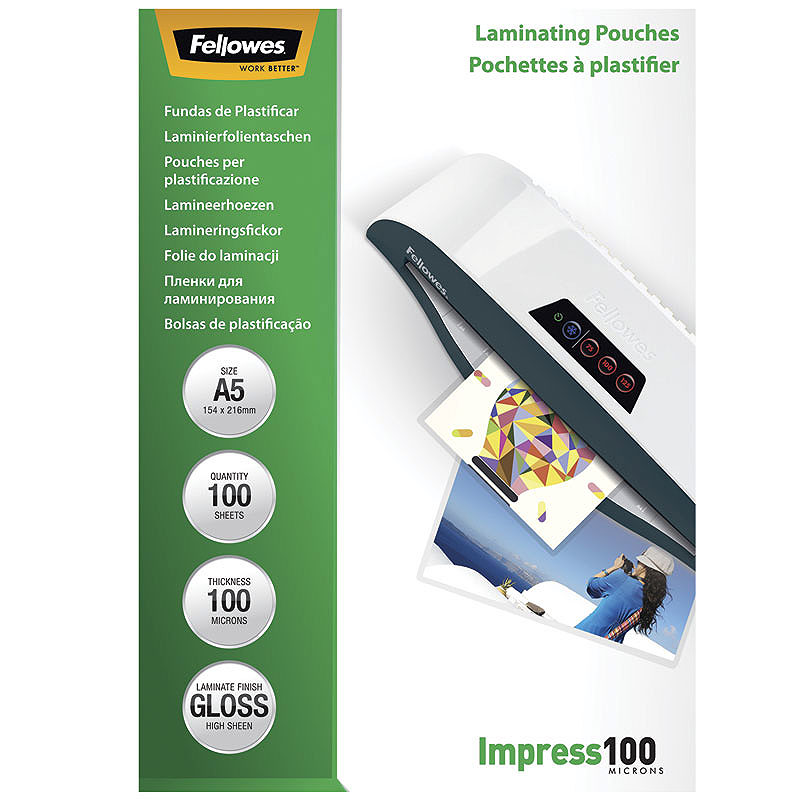 Lamineringslommer A5 100 x 100 Micron Blank
