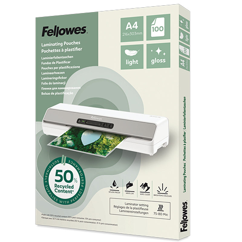 Fellowes 100142987 plastlomme 100 stk