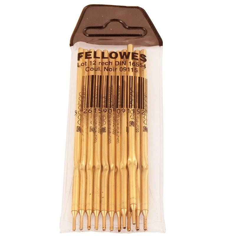 Fellowes Kuglepen Refill 12 Pakke Sort
