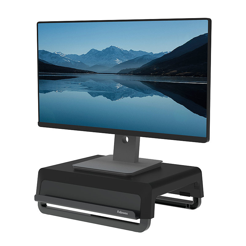 Fellowes 100016560 skærmbeslag og -stativer Skrivebord Sort, Grå
