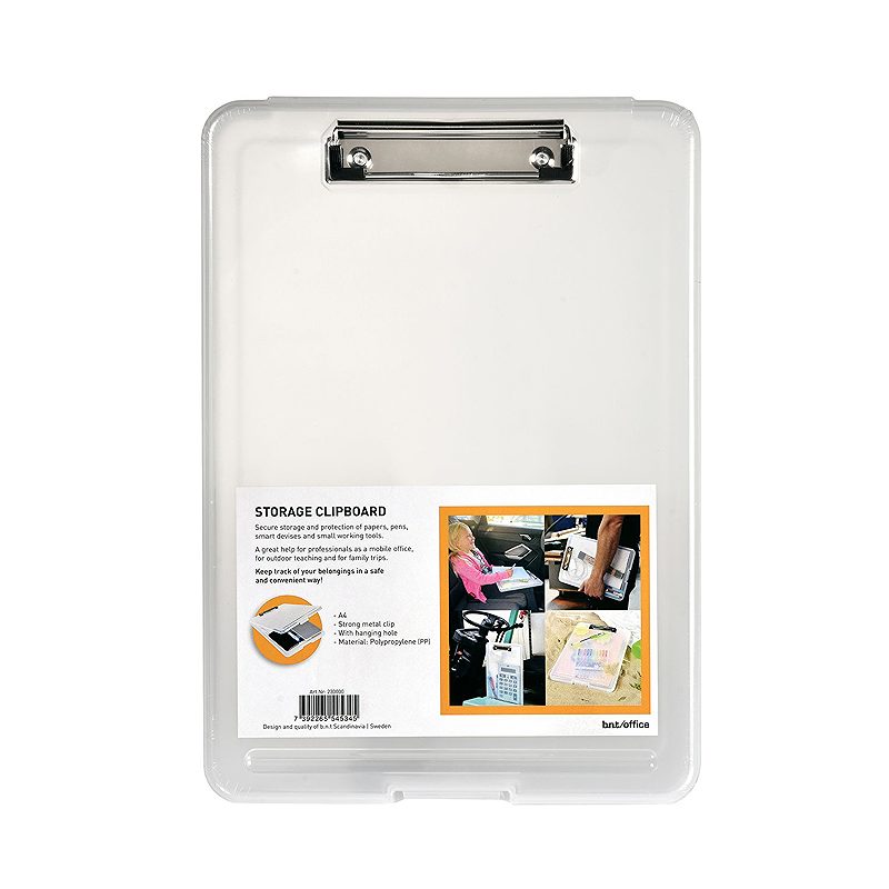 Clipboard A4 Førvaring Transparent