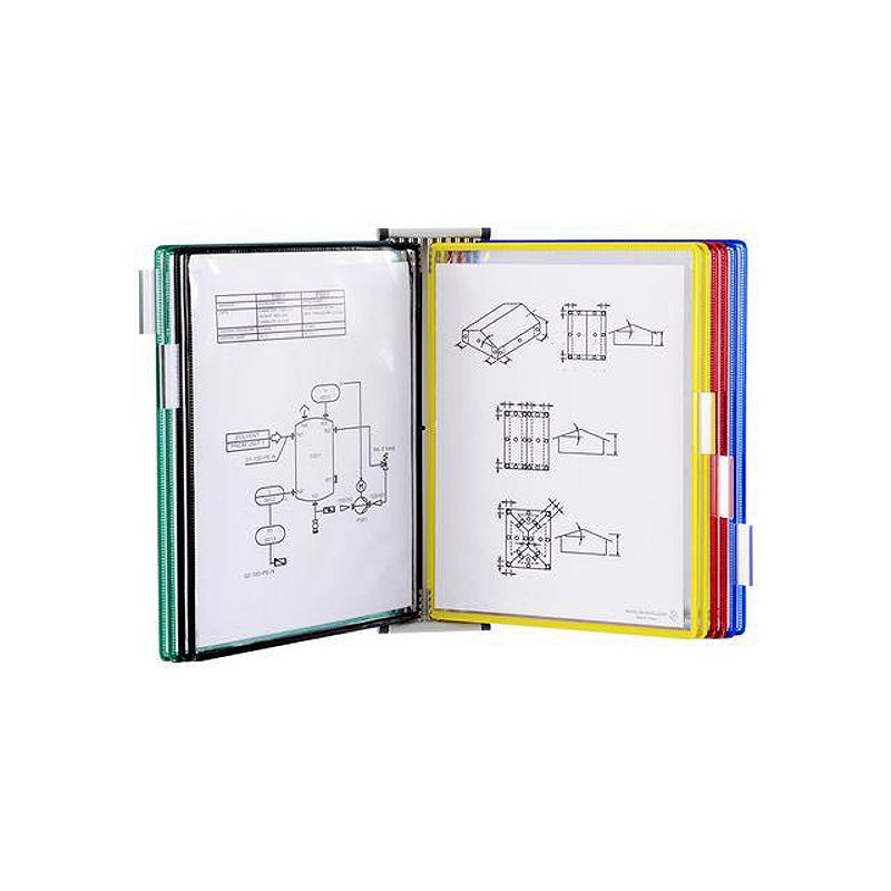 Tarifold Magnetisk Vægdisplay A4 10 Lommer Assorterede Farver - Billede 2