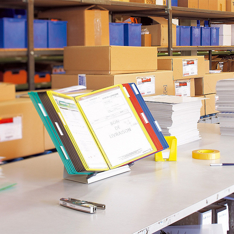 Tarifold Bord Display A4 10 Lommer Assorterede Farver - Billede 3