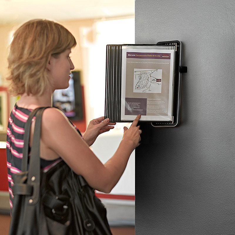 Tarifold Væg Display VEO A4 10 Lommer Sort - Billede 4