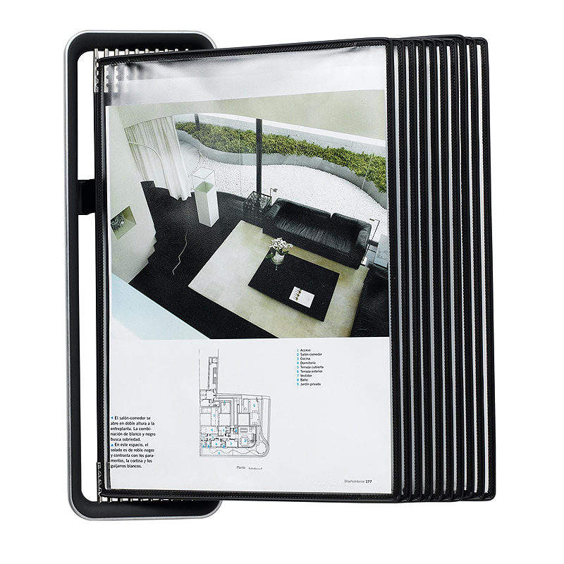 Tarifold Væg Display VEO A4 10 Lommer Sort - Billede 5