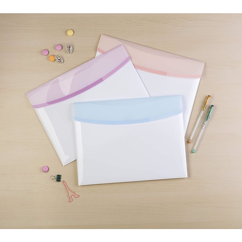 Mapper med Burrebånd A4 Landskab 6 STK Pastel Assorterede farver