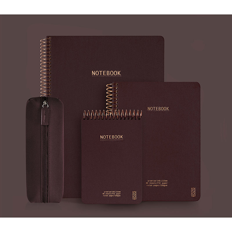 KOZO Notesbog A4 Premium Coffee - Billede 4