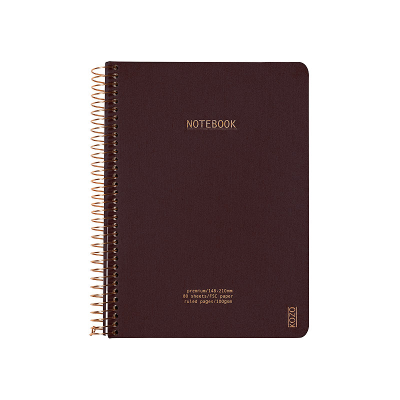 KOZO Notesbog A5 Premium Coffee - Billede 6