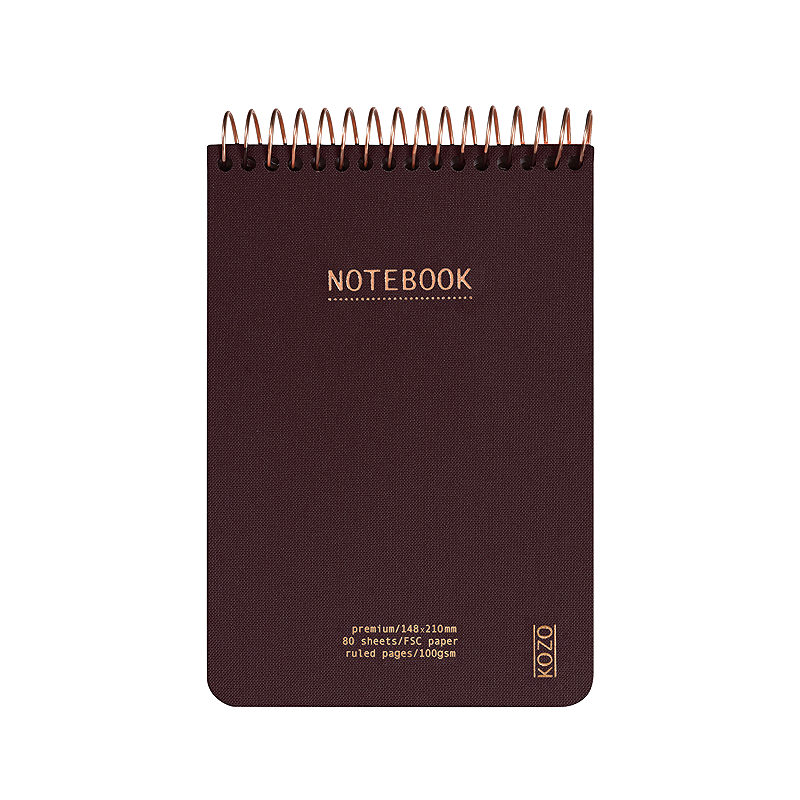 KOZO Notesbog A6 Premium Coffee - Billede 5