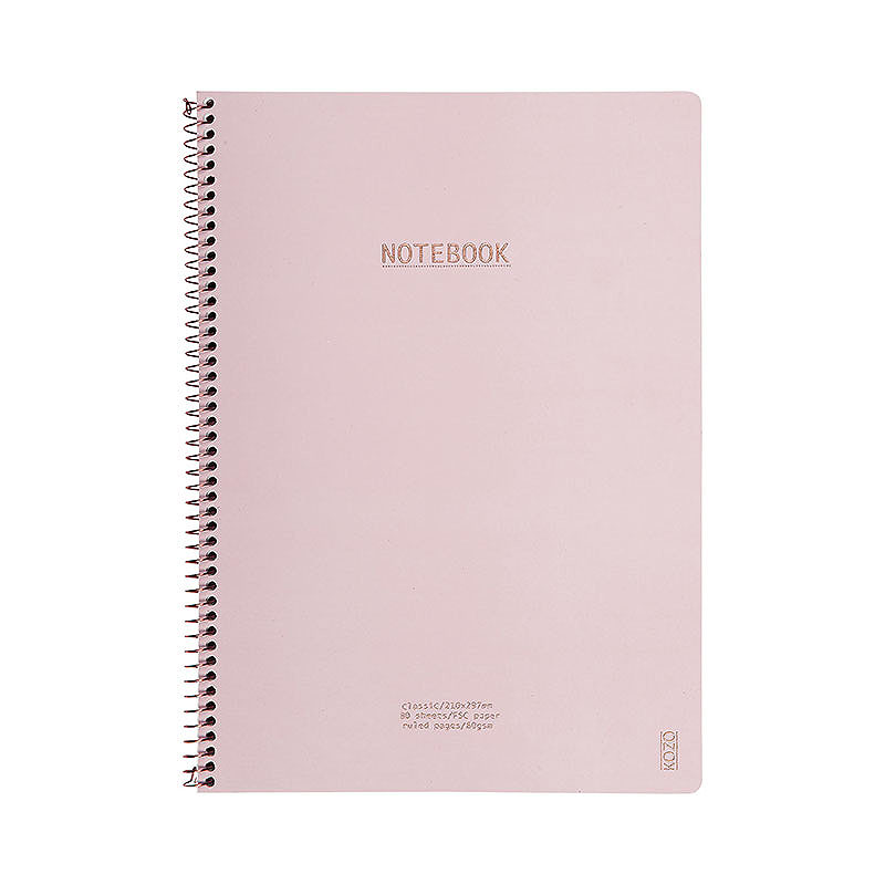 KOZO Notesbog A4 Classic Dusty Pink