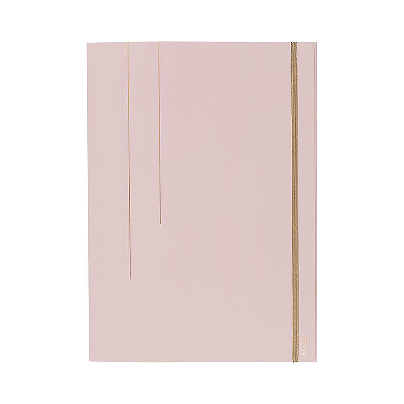 KOZO A4 Elastikmappe Papp Dusty Pink