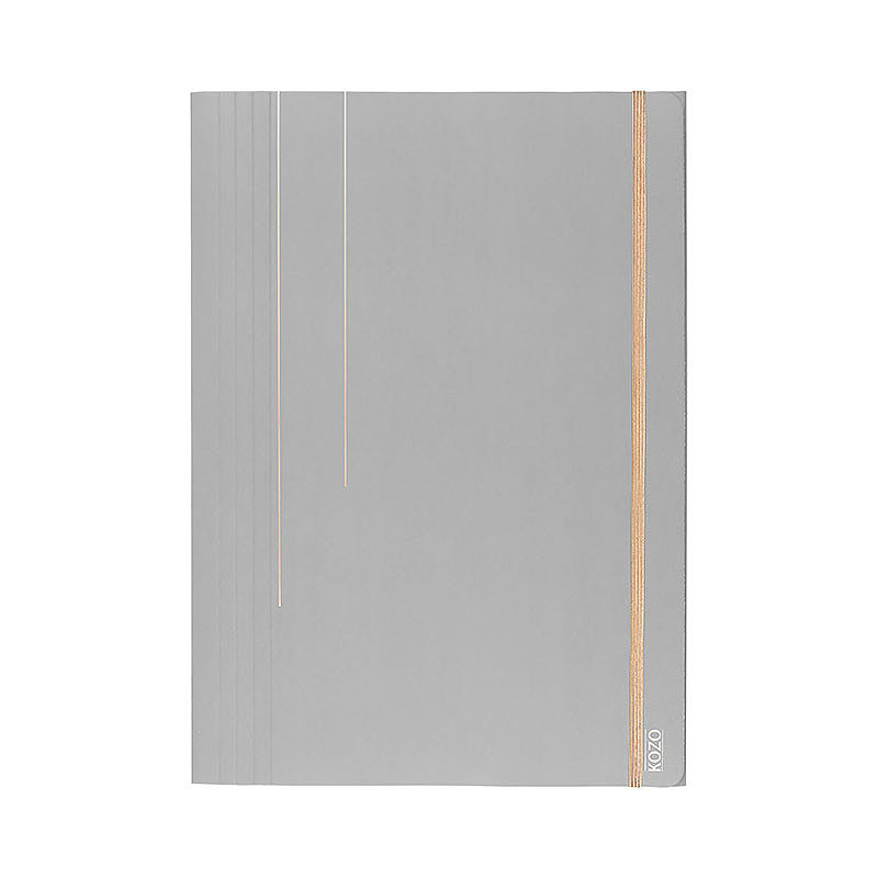KOZO A4 Elastikmappe Papp Grå