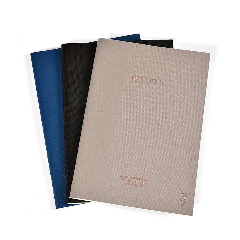 KOZO Notesbog A5 3 Pakke Navy Black Sand - Billede 3