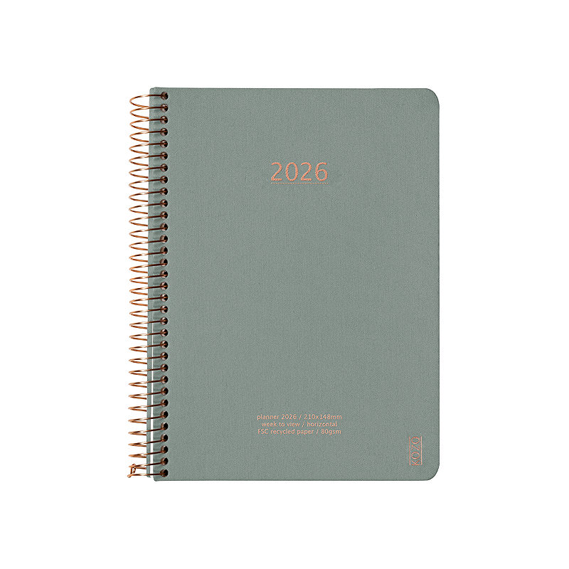 KOZO Kalender 2026 A5 Uge per opslag Aloe Vera - Billede 2