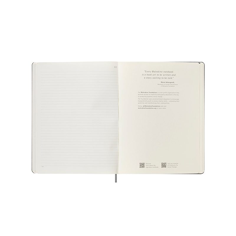 Smart Notesbog Hard Linjeret XL Black