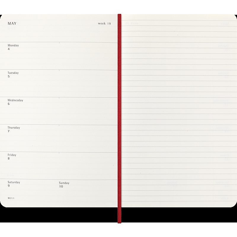Classic Soft 12M Week Note Large Rød 2026 - Billede 5