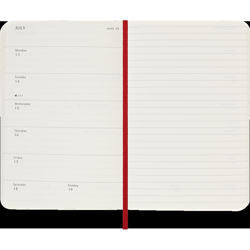 Classic Soft 12M Week Note Pocket Rød 2026 - Billede 5