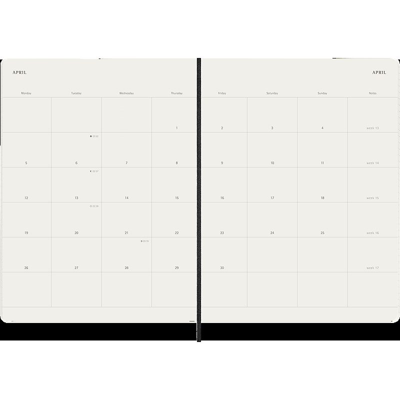 Classic Soft 12M MonthNote XL Sort 2027 - Billede 4
