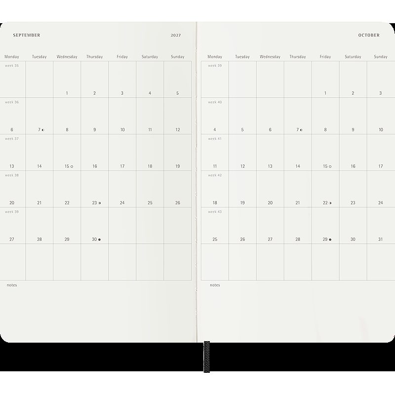 Classic Soft 12M Week Note Large Sort 2027 - Billede 4