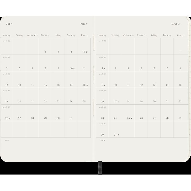 Classic Soft 12M Week Note Pocket Sort 2027 - Billede 5