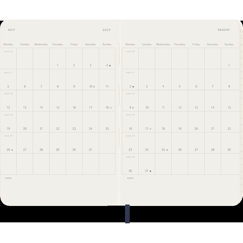 Classic Soft 12M Week Note Pocket Sapphire Blue 2027 - Billede 4