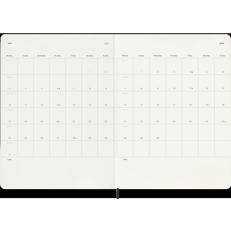 Classic Soft 12M Week Note XL Sort 2027 - Billede 5