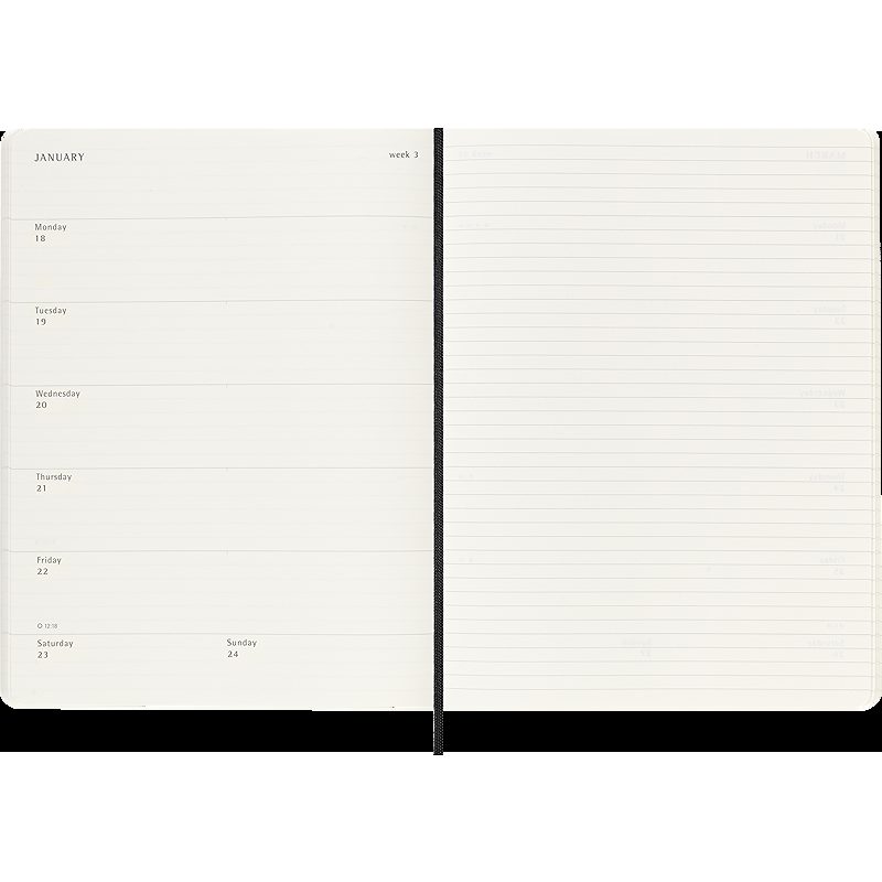 Classic Soft 12M Week Note XL Sort 2027 - Billede 6