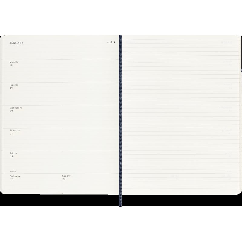 Classic Soft 12M Week Note XL Sapphire Blue 2027 - Billede 6