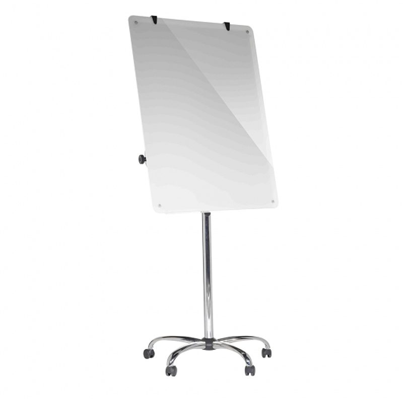 Glastavle Flipover 106x75cm Magnetisk Hvid
