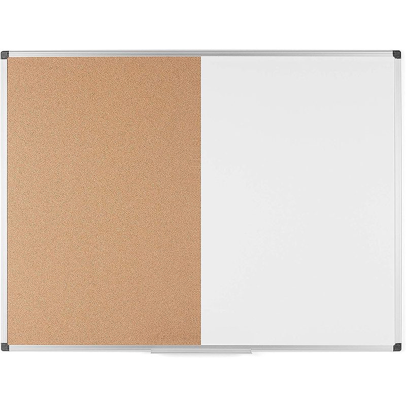 Opslagstavle Kombi Whiteboard/Kork 120x90cm