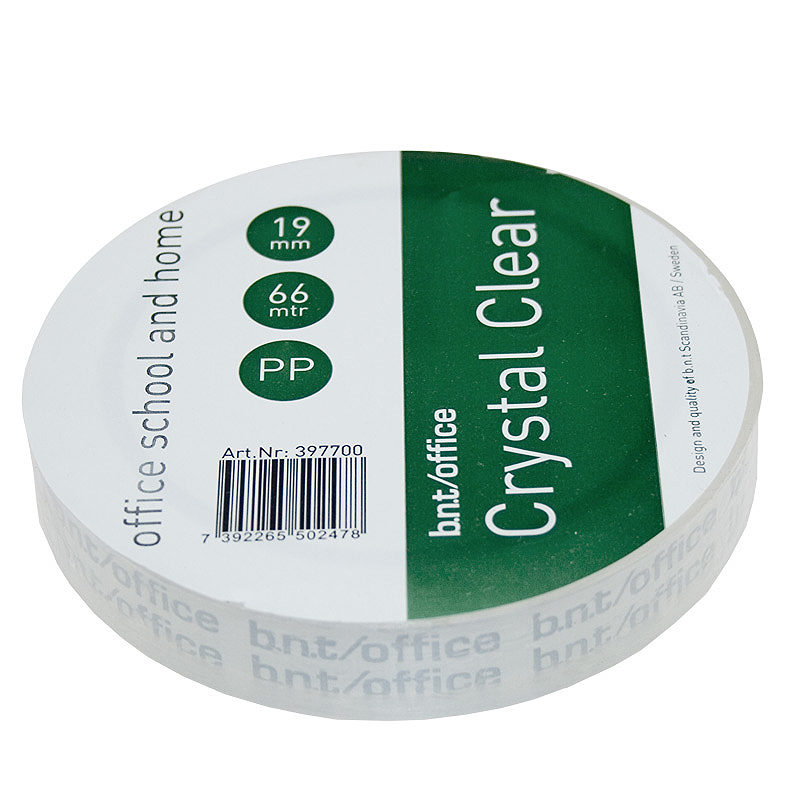 Kristalklar Tape 66m x 19mm PP