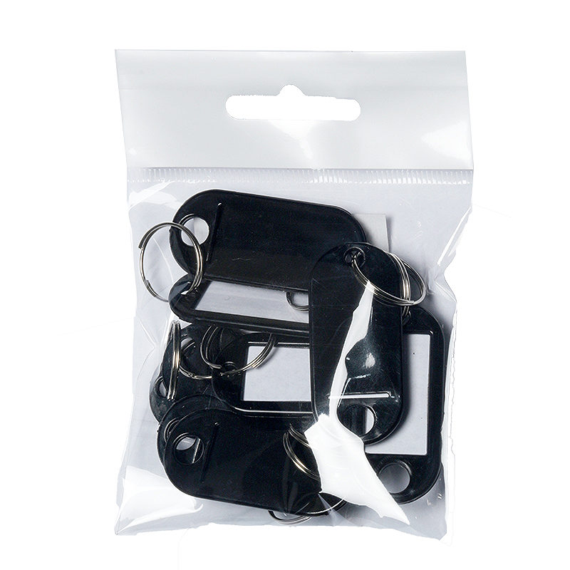 Nøglering PET 10stk Sort