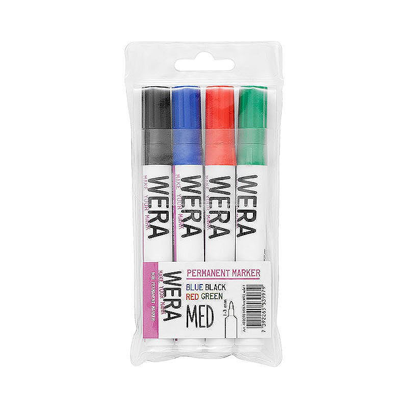 Wera Permanent Marker 1-3mm 4 Pakke