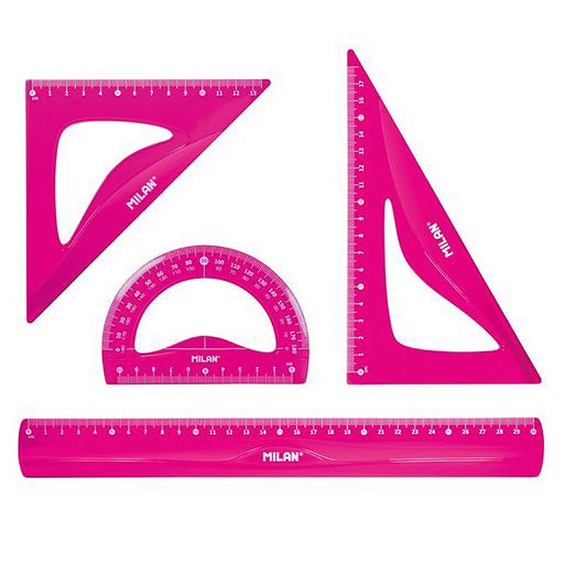 MILAN Flexibelt Linealsæt Pink - Billede 2