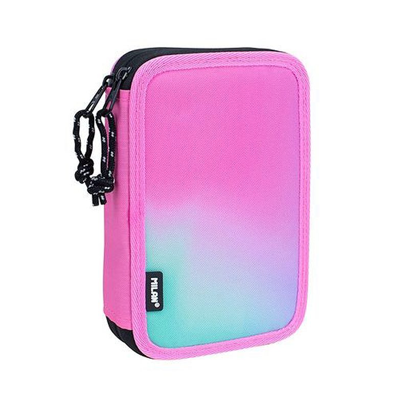 MILAN Fyldt Penalhus Dobbel Sunset Pink - Billede 3