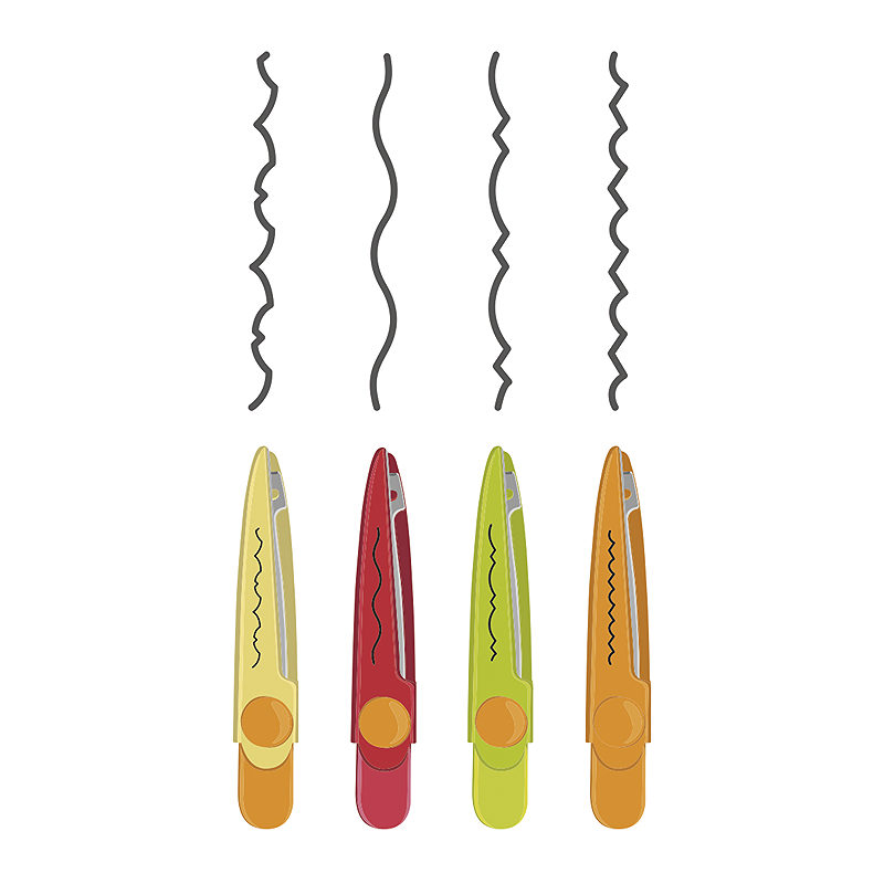 MILAN Zigzag-saks 4 Udskiftelige Blade Blister