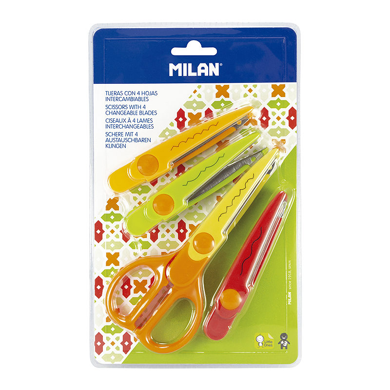 MILAN Zigzag-saks 4 Udskiftelige Blade Blister - Billede 2
