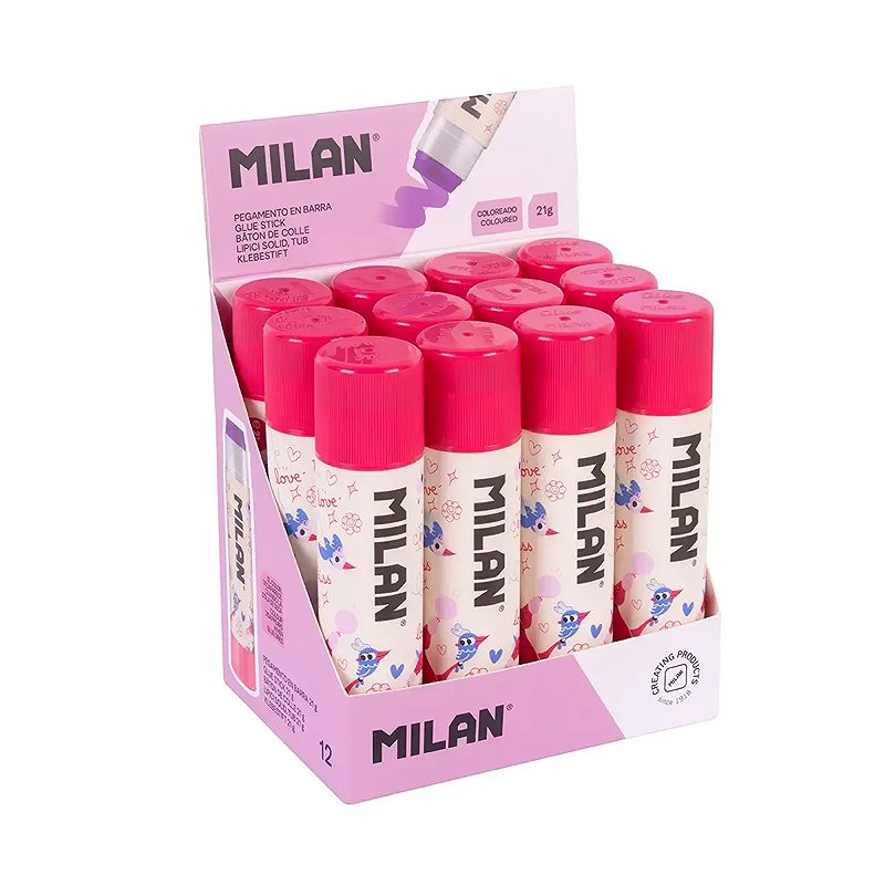 MILAN Flowicorn Limstift Lilla 21 Gram 12 Pack