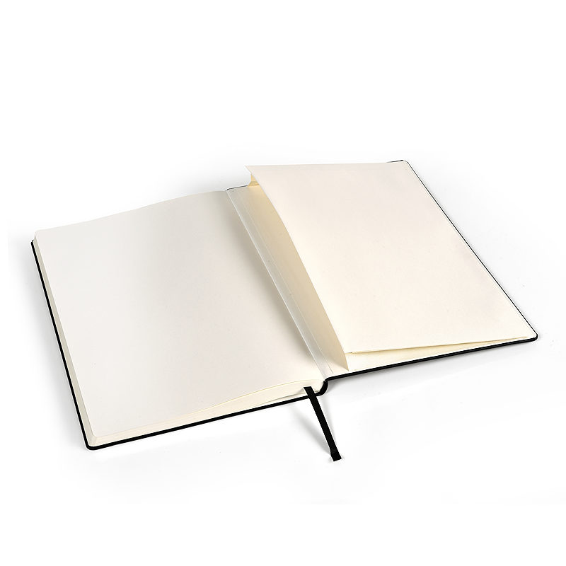 PU Notesbog A4 Blank Sort