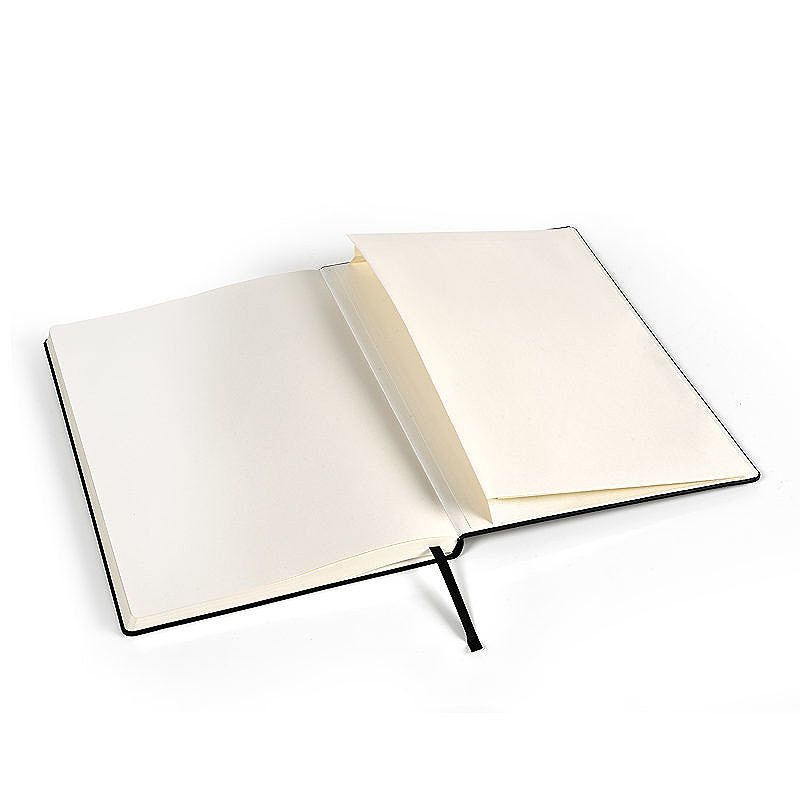 PU Notesbog A5 Linjeret Sort - Billede 2