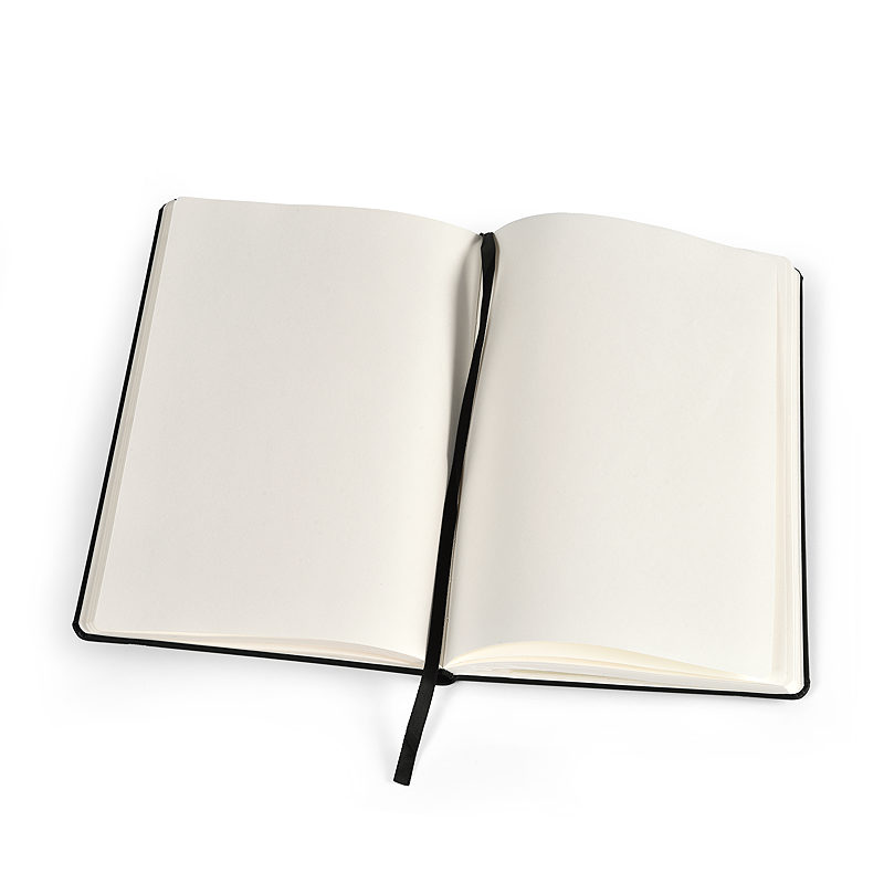 PU Notesbog A6 Ulinjerede Sort