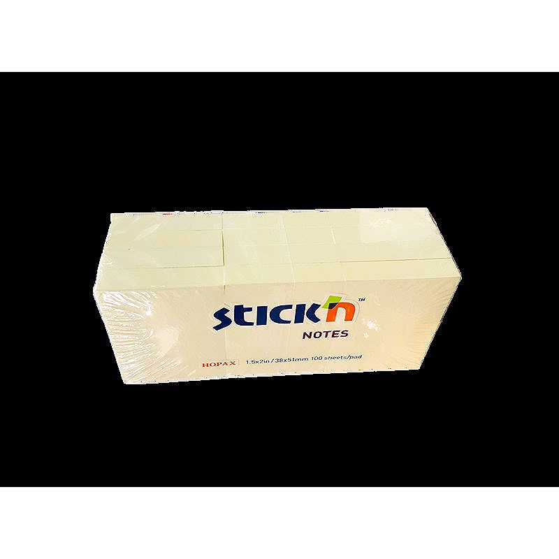 Notesblok 12st 38x51 100 Blad Gul