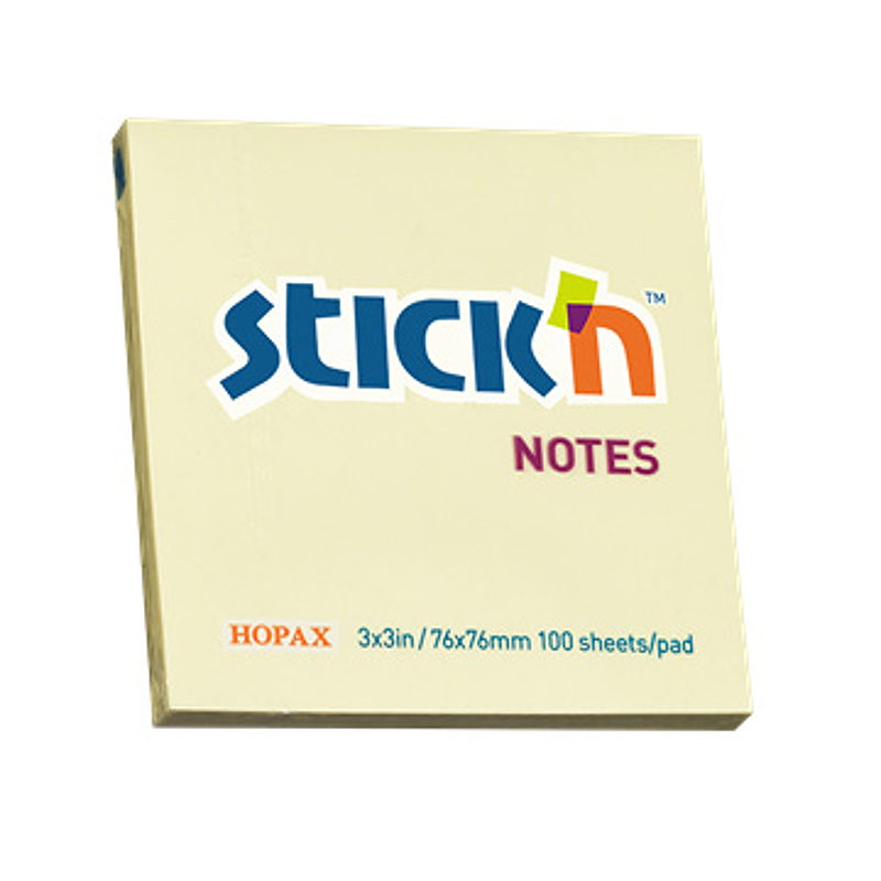 Notesblok 76x76 100 Blad Gul