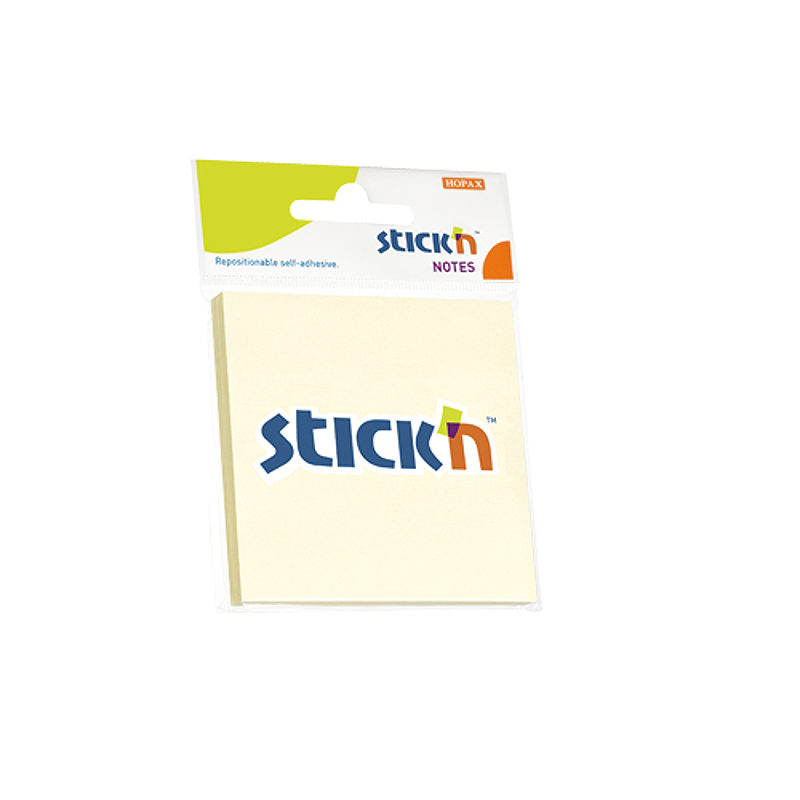 Notesblok 76x76 100 Blad Gul Forhandlerpakke