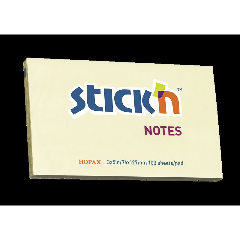 Notesblok 76x127 100 Blad Gul