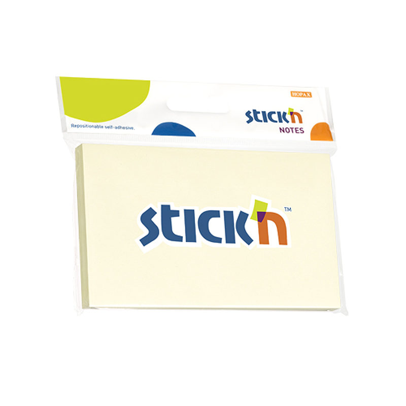 Notesblok 76x127 100 Blad Gul Forhandlerpakke